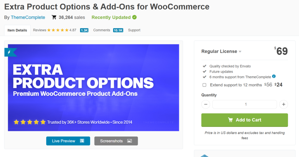 Extra Product Options for WooCommerce