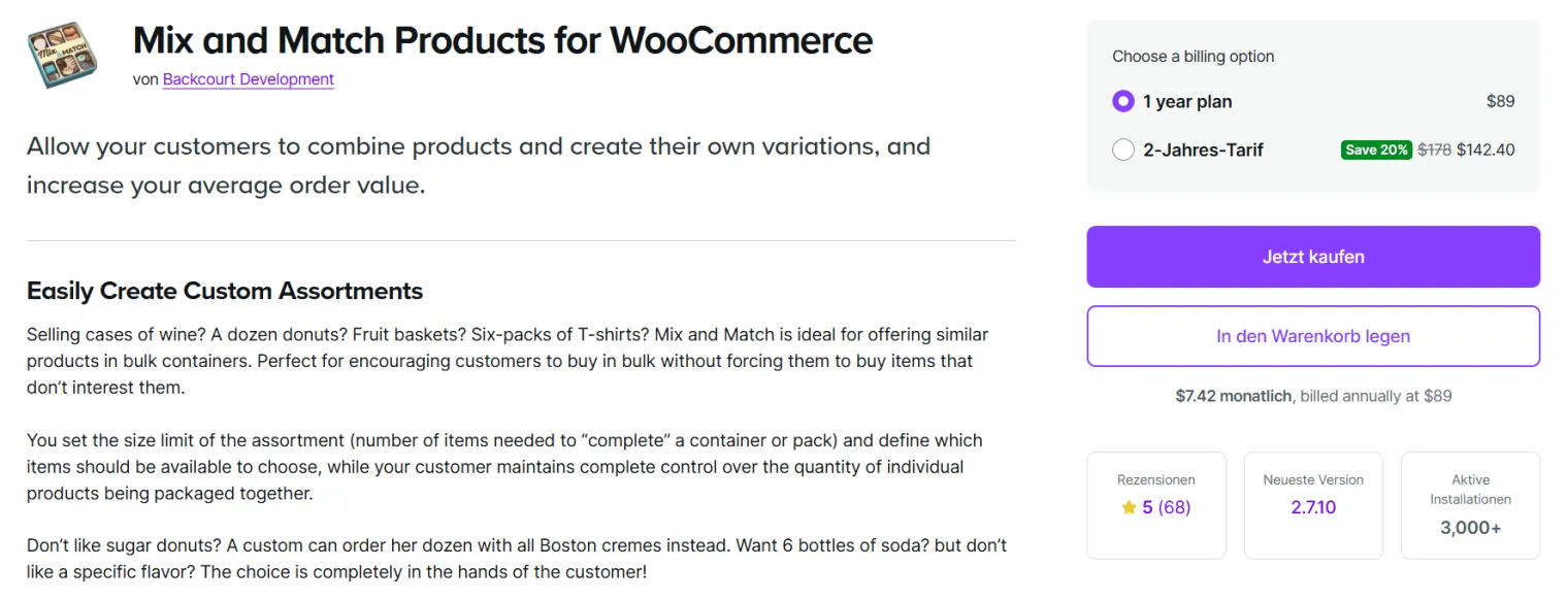 Mélangez et assortissez les produits pour WooCommerce