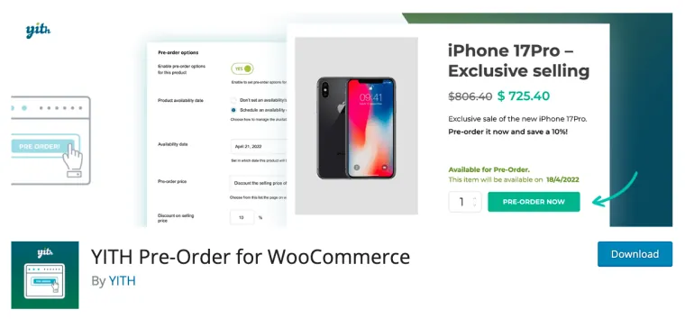 Yith Vorbestellungen WooCommerce Plugin