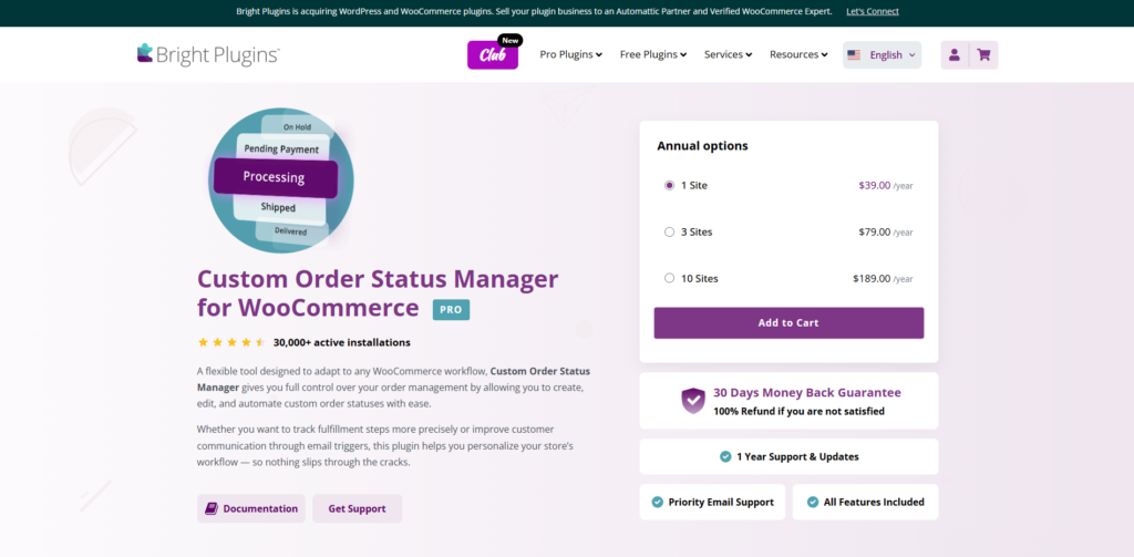 Custom Order Status Manager for WooCommerce
