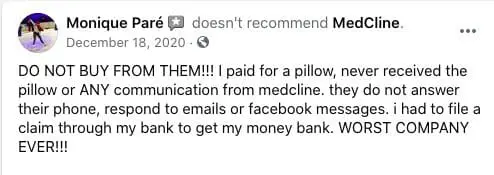 Recenzie Monique despre MedCline - Cum și-au distrus brandul prin neutilizarea precomenzilor