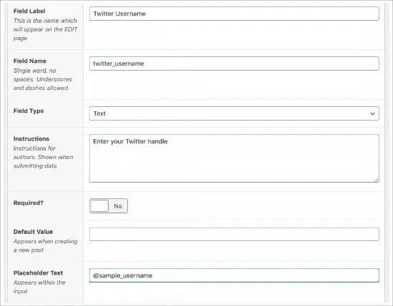 Cimy User Extra Fields