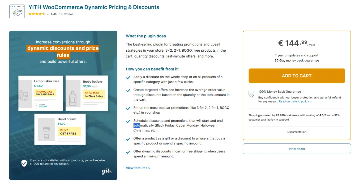 YITH WooCommerce Dynamic Pricing and Discounts