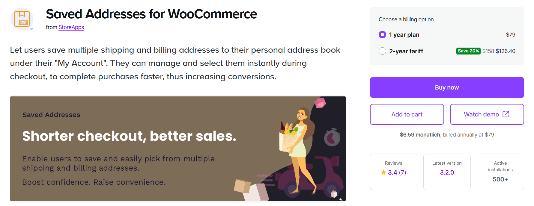 Saved Addresses for WooCommerce