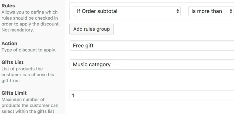 Règles Bogo - Comment configurer les cadeaux gratuits WooCommerce