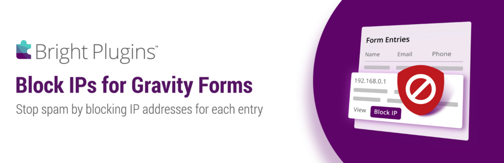 Banner pluginu Block IPs for Gravity Forms