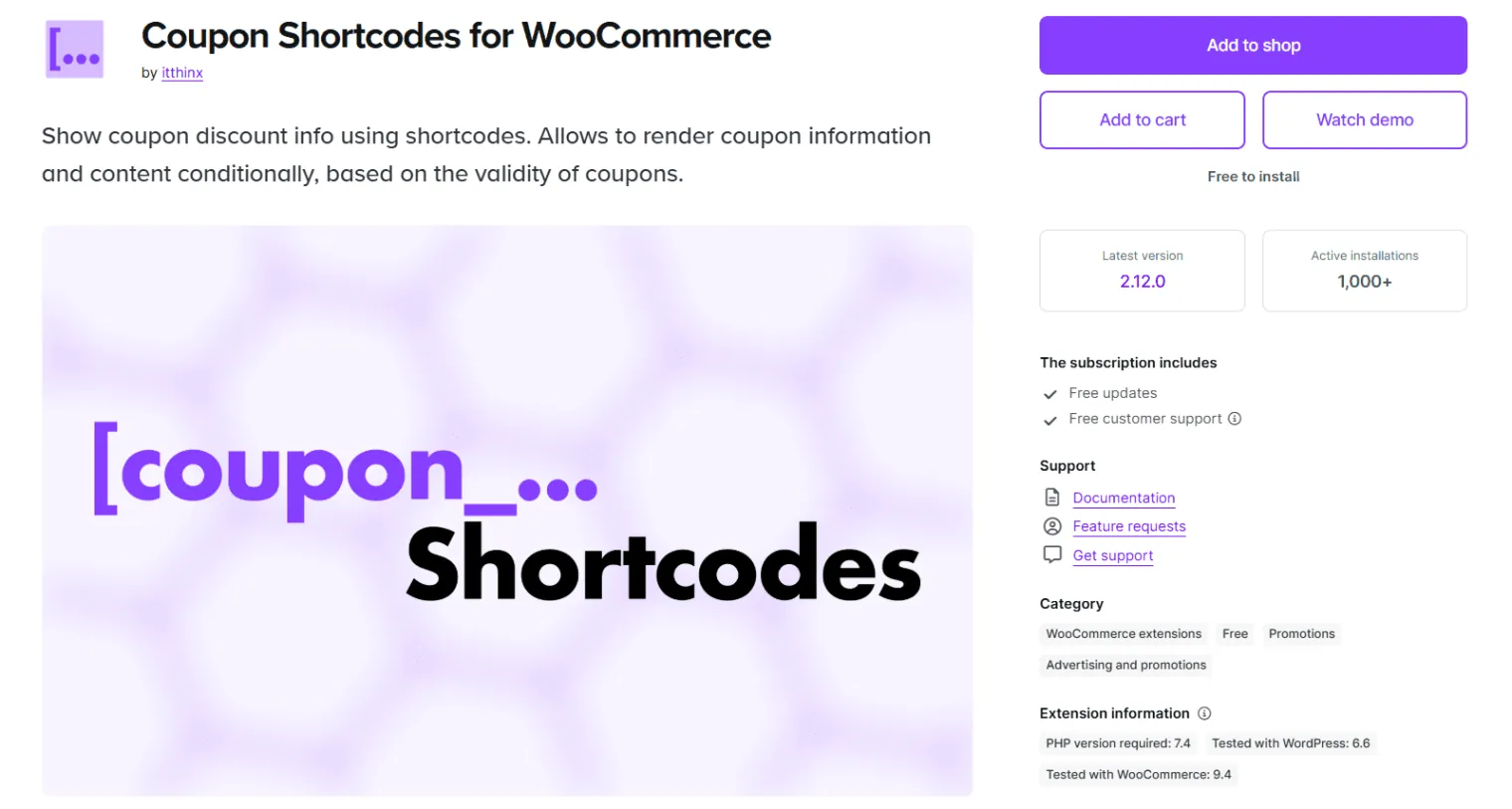 Codes courts des coupons WooCommerce