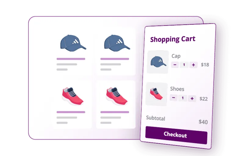 Chariot flottant élégant et fonctionnel pour WooCommerce