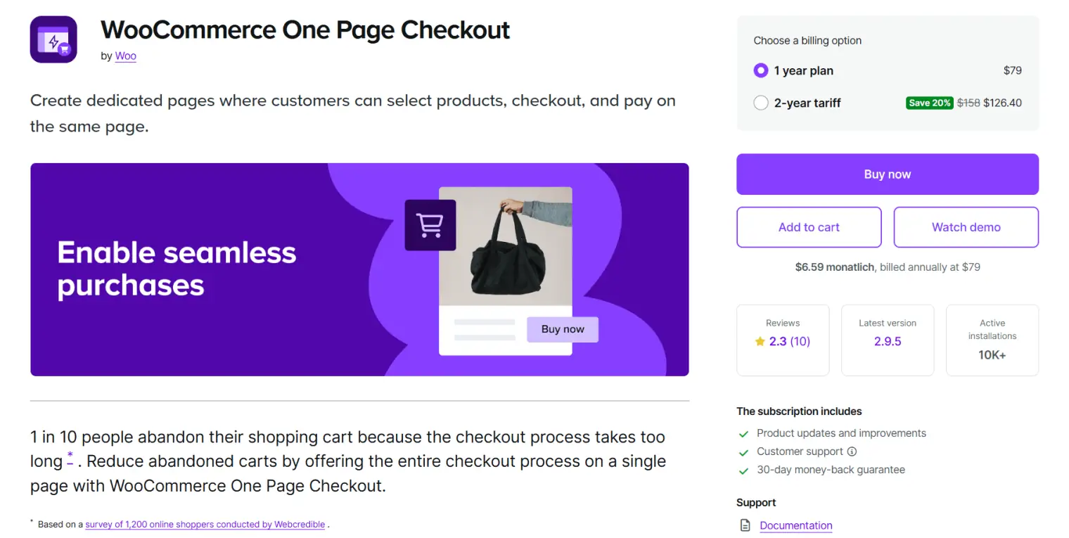 WooCommerce One Page Checkout Official
