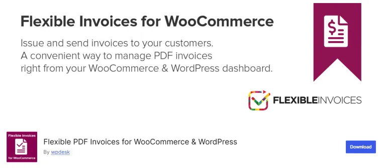 Faturas flexíveis em PDF para WooCommerce WordPress