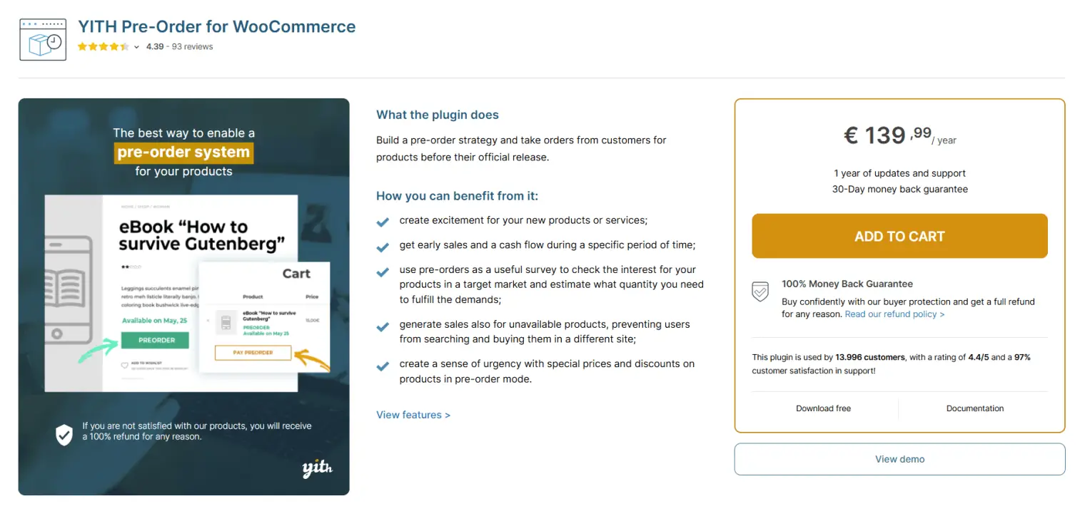 YITH WooCommerce Pre-Order Premium