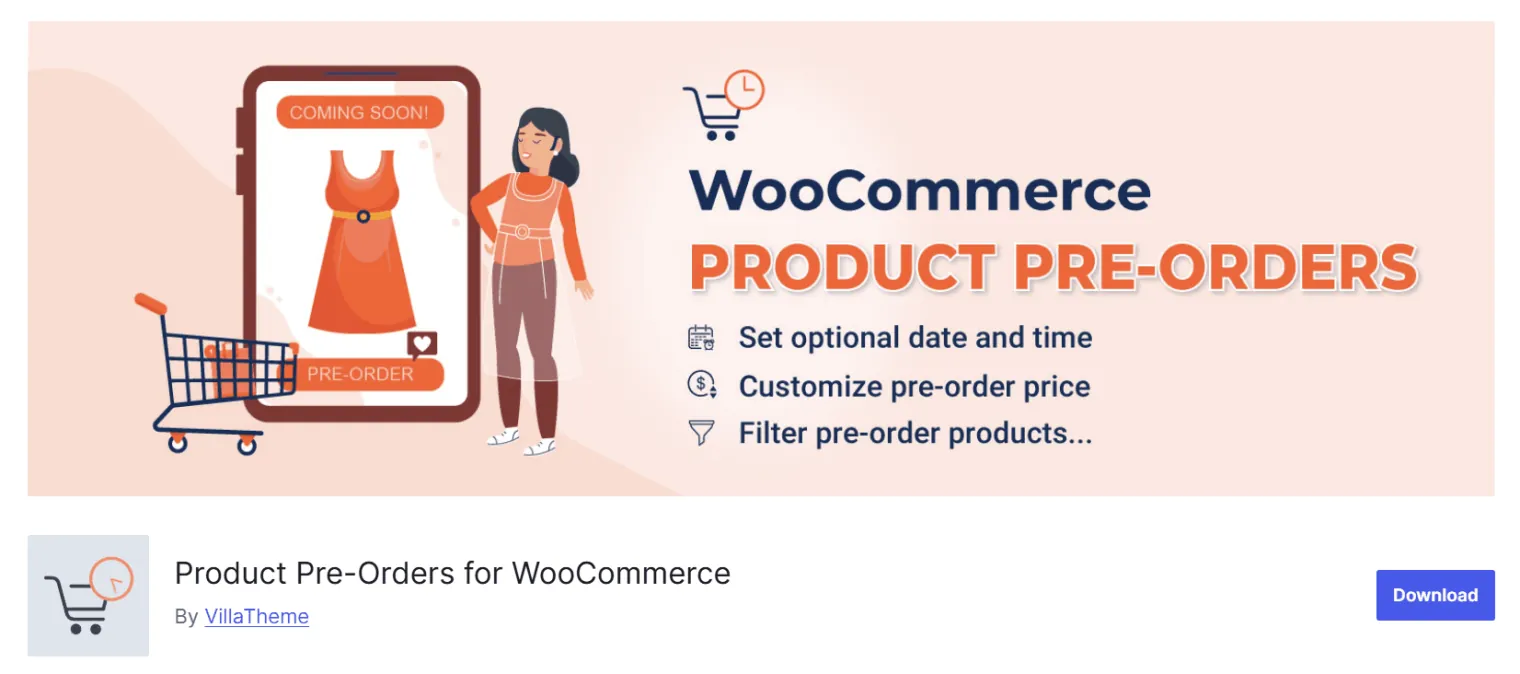Pedidos anticipados de productos para Woo