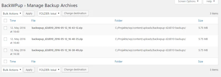 WooCommerce BackWpup