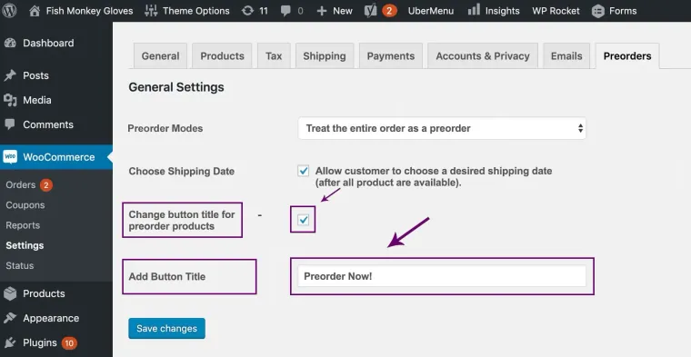 CAMBIAR EL TÍTULO DEL BOTÓN EN LOS PLUGINS DE PEDIDOS ANTICIPADOS
