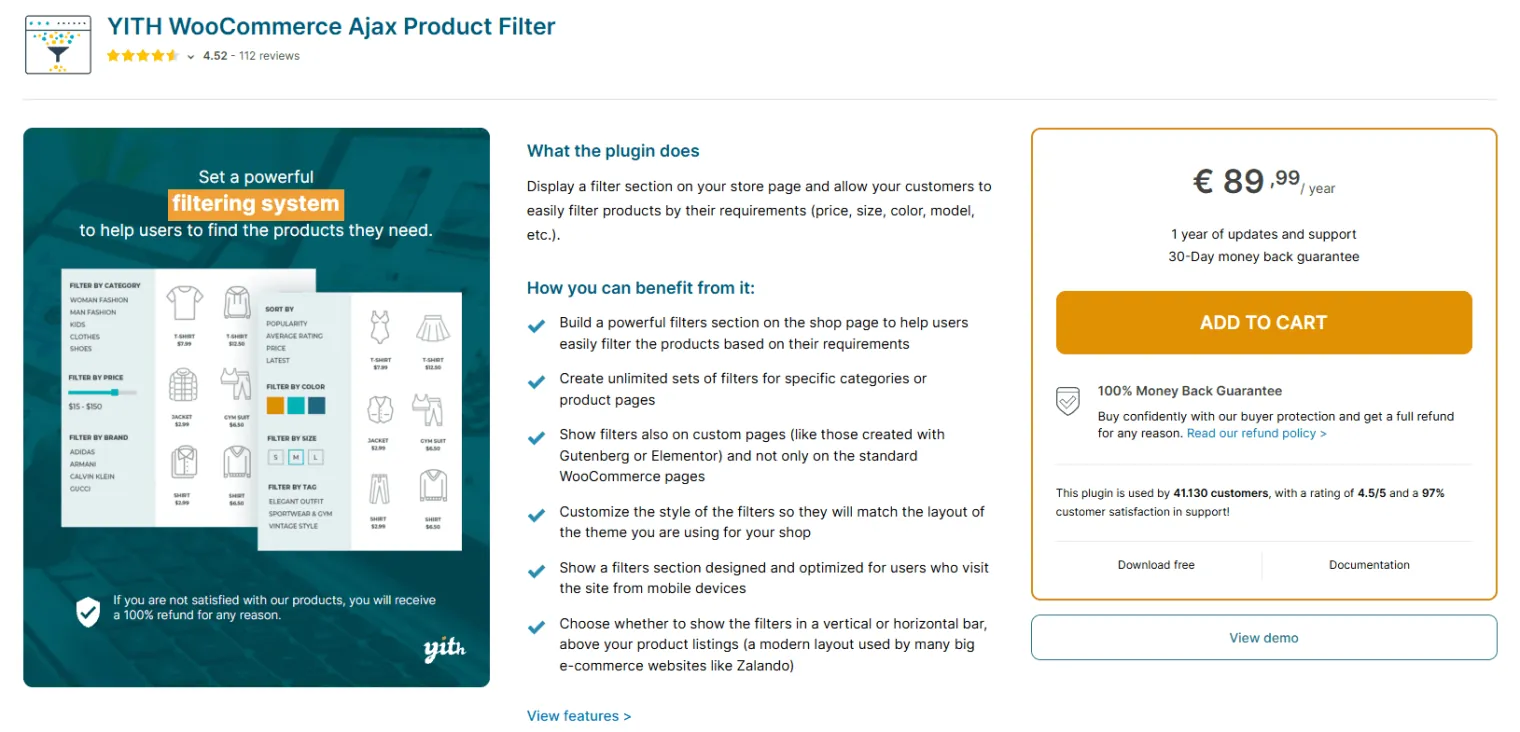 - Bright Plugins YITH WooCommerce Ajax Filtro Prodotto