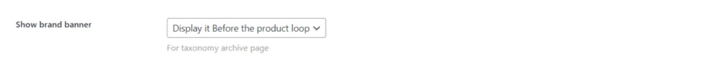 Marques lumineuses pour Woocommerce: Show brand banner