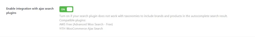 Marques lumineuses pour Woocommerce: Enable integration with ajax brands