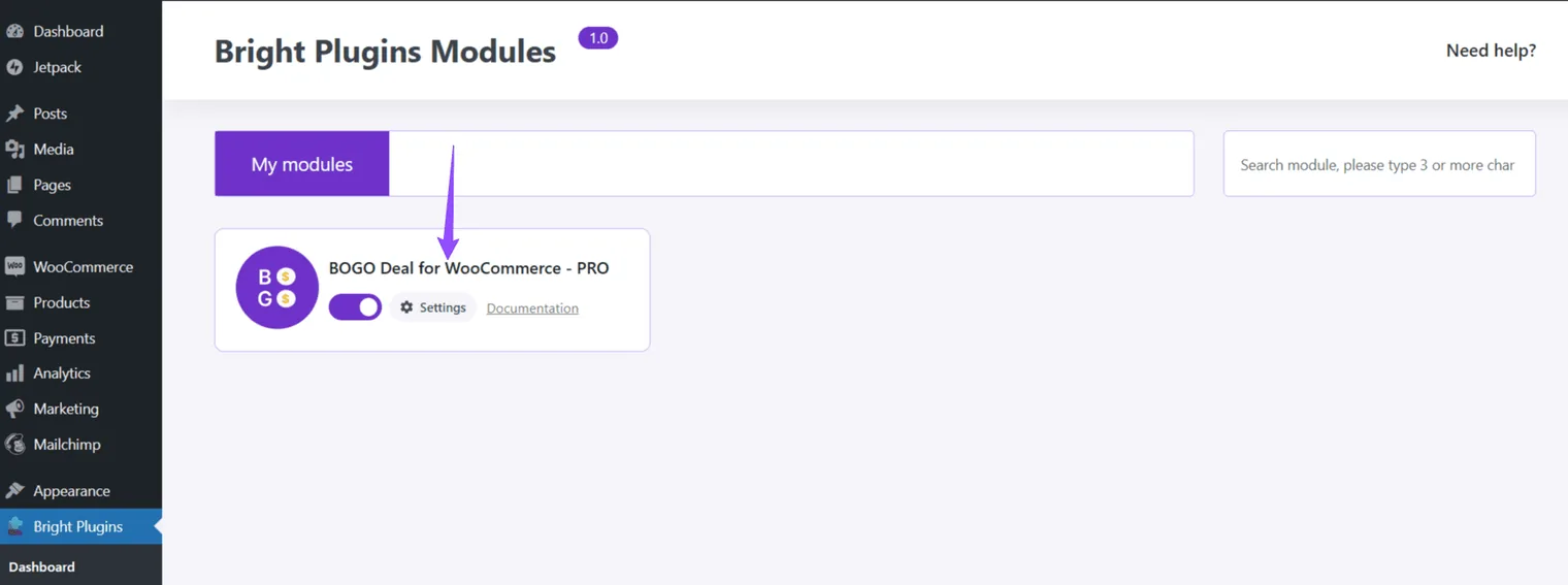 Bogo Deal: Bogo deal settings