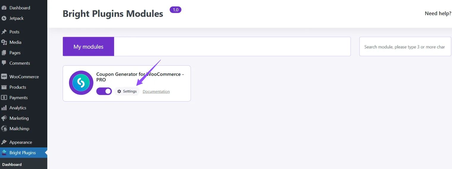 Generatore di coupon: Coupon module pro