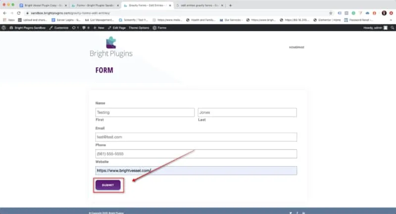 Gravity Forms: Edit Entries Gravity Forms 7