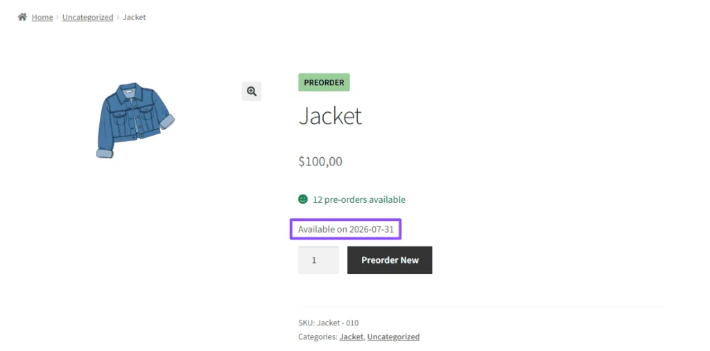 Pre-ordini per WooCommerce: Badge single product 1024x507.