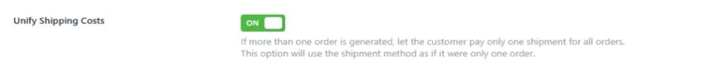 Pre-ordini per WooCommerce: Pre Order Settings Unify shipping 1024x103.