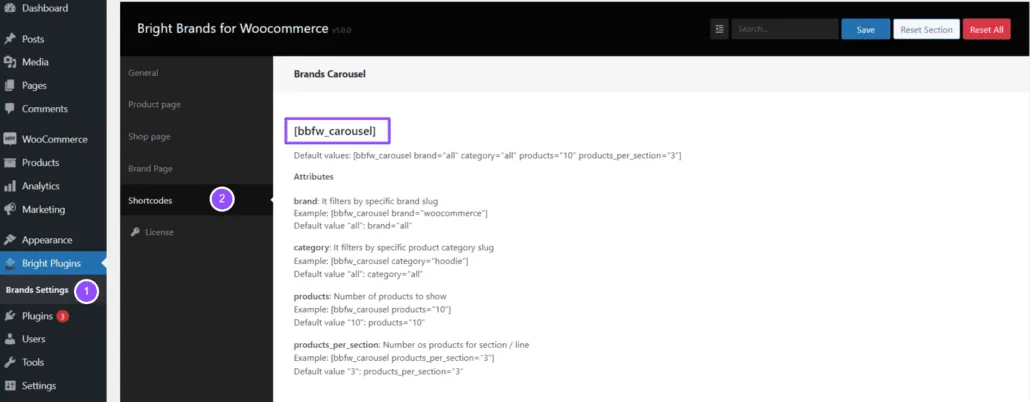 Heldere merken voor Woocommerce: Shortcode carousel brands