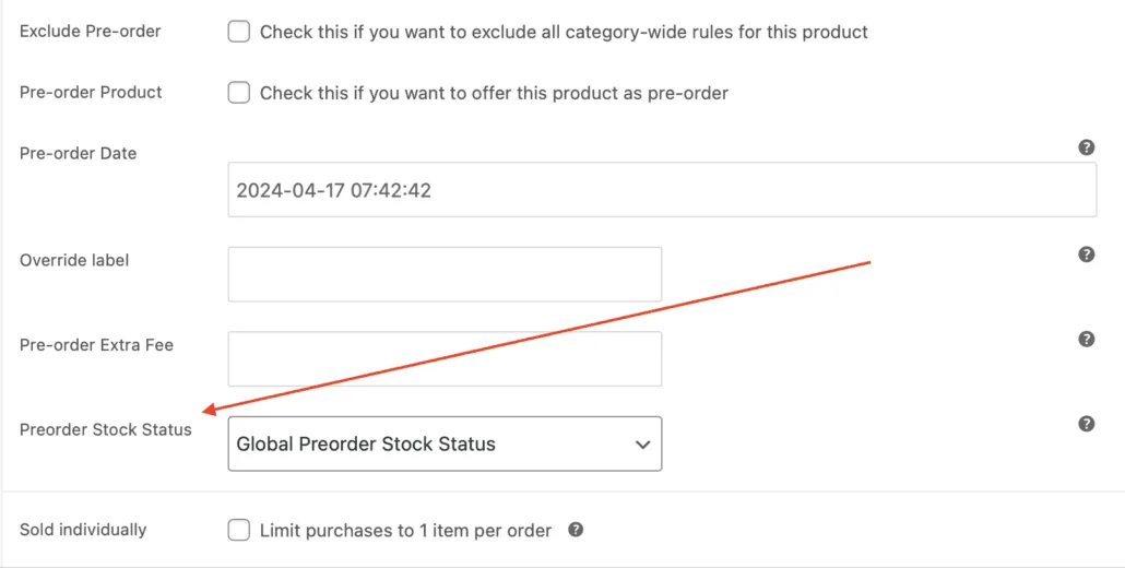 Pre-ordini per WooCommerce: preorder stock status