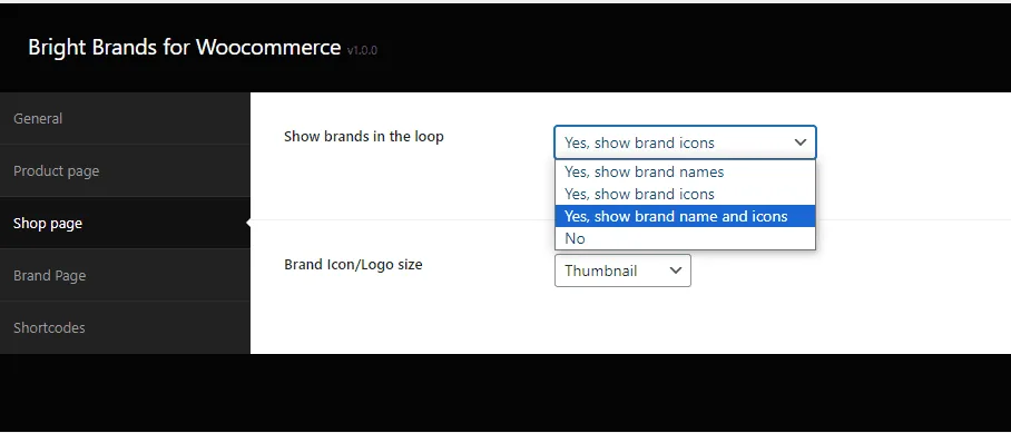 Marques lumineuses pour Woocommerce: shop page option1