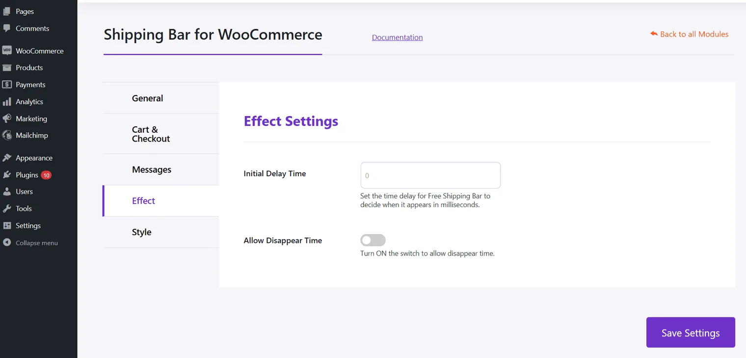 Shipping Bar for WooCommerce: Shipping bar for woo Effect