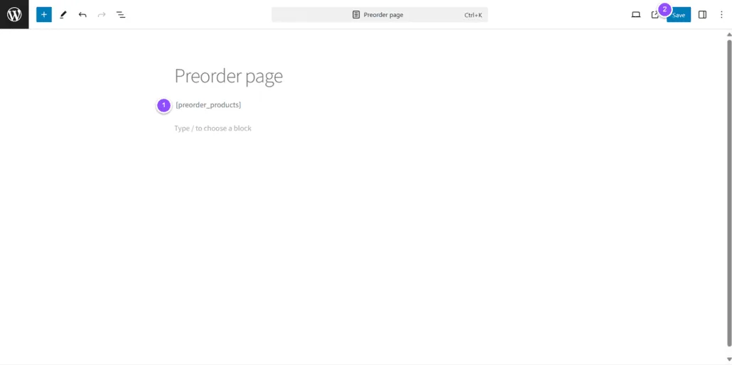 Pre-Orders for WooCommerce: Preorder page shortcode
