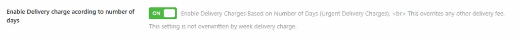 Consegna e ritiro dell'ordine: Enable Delivery charge acording to number