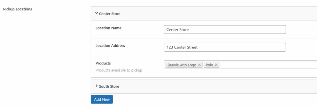 Consegna e ritiro dell'ordine: pickup locations center store