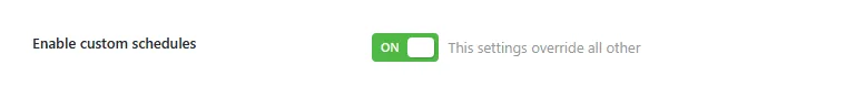 Consegna e ritiro dell'ordine: custom enable