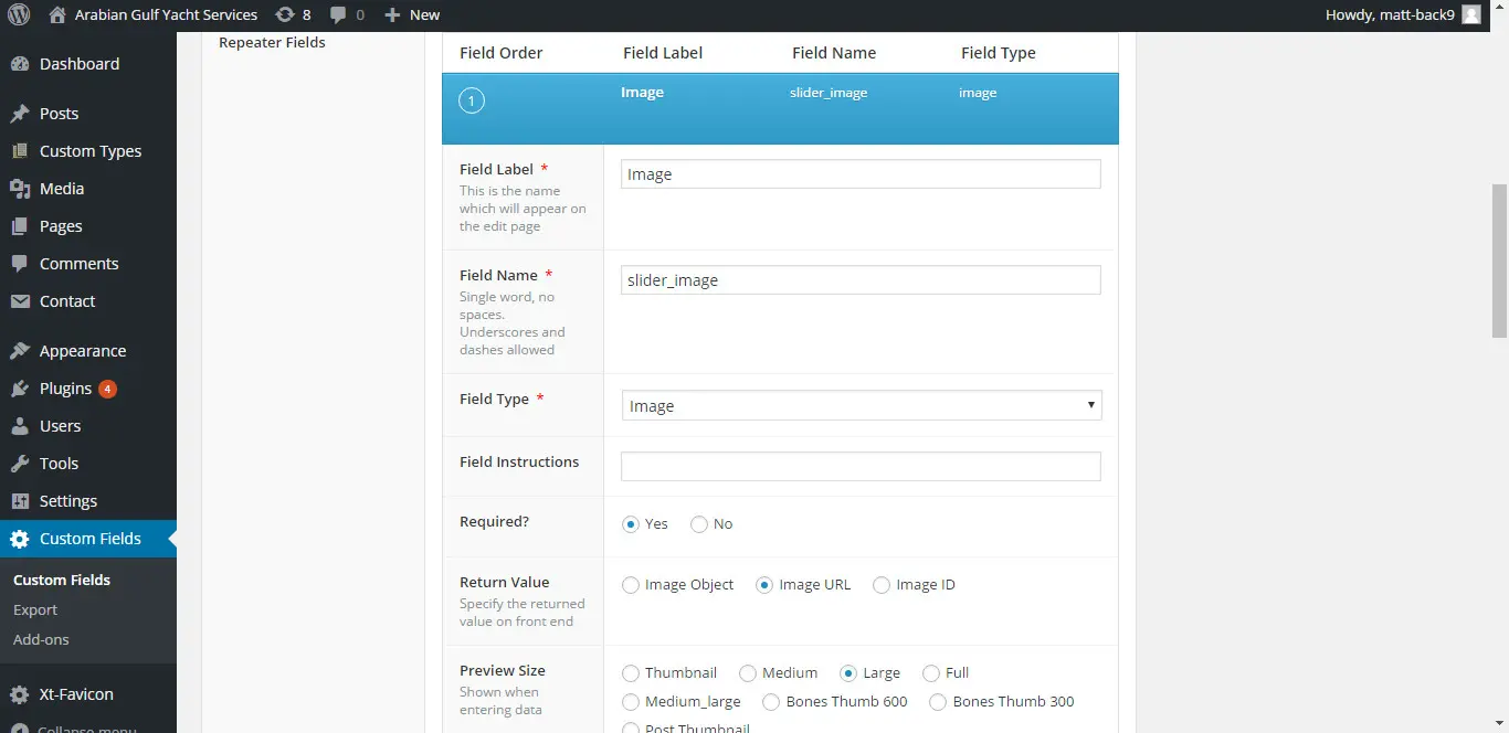 Advanced Custom FIelds