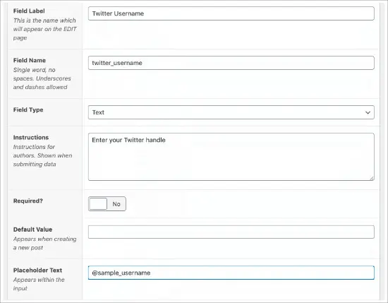Cimy User Extra Fields