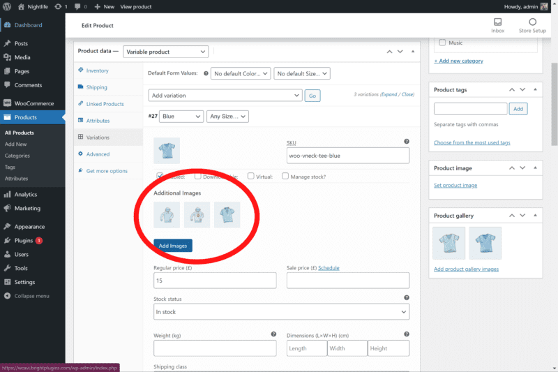 Variation-Images-for-WooCommerce - Screenshot