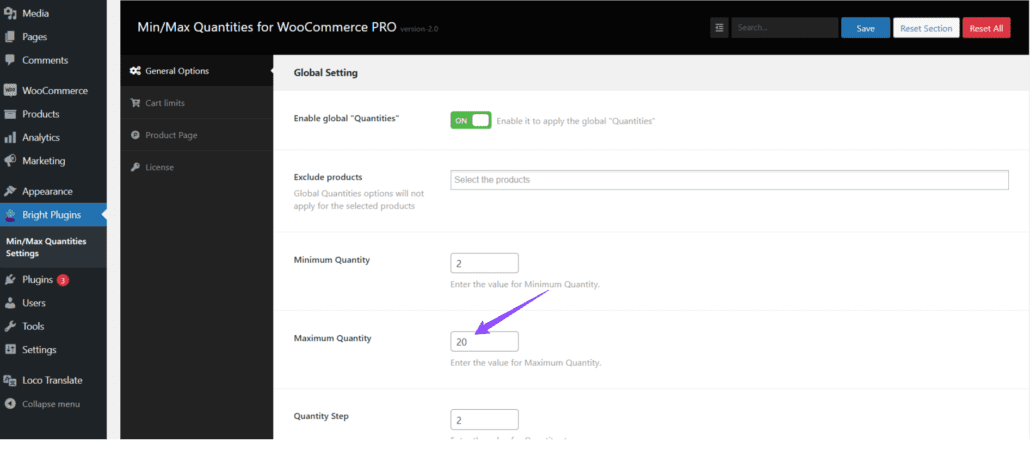 Maximum-Quantity - Bright Plugins