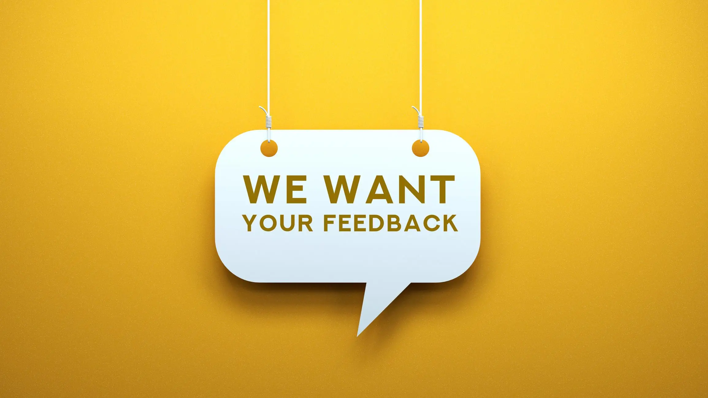 WE WANT YOUR FEEDBACK - SPEECH BUBBLE CONCEPT - Bright Plugins customer reviews