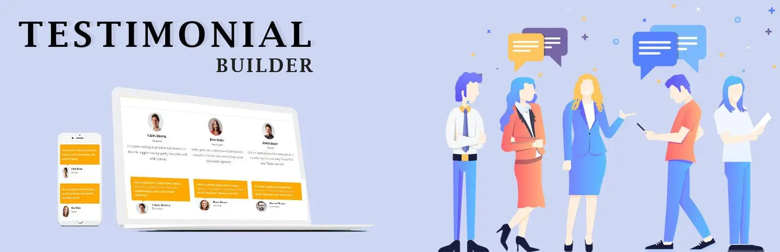 Testimonial Builder - Bright Plugins Testimonial Builder - 8 meilleurs plugins de témoignages WordPress