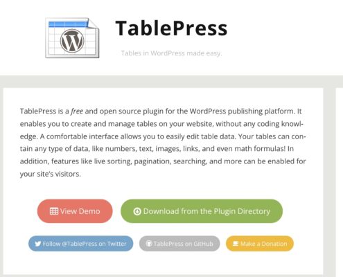 TablePress