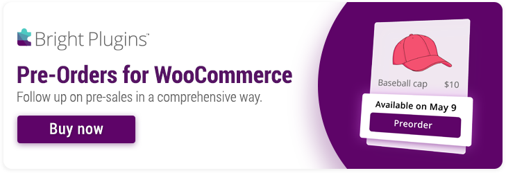 WooCommerce Pre-orders Banner