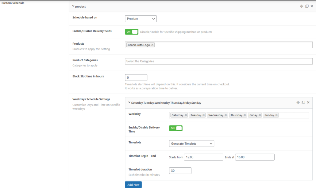 custom-shedule - Bright Plugins