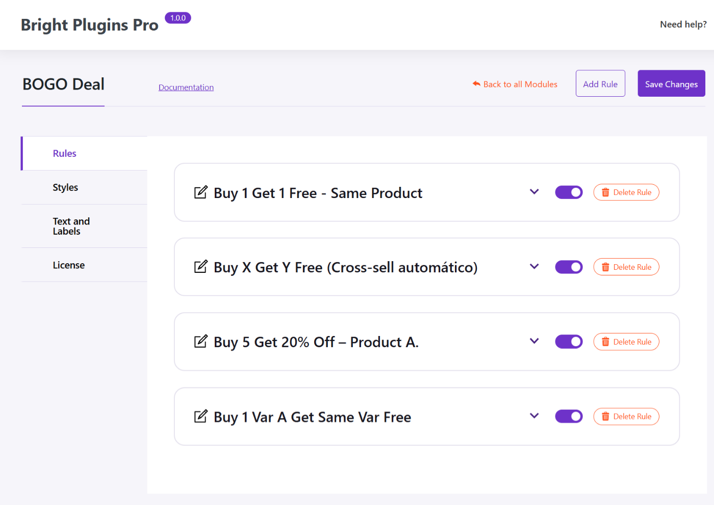 Painel de Ofertas BOGO