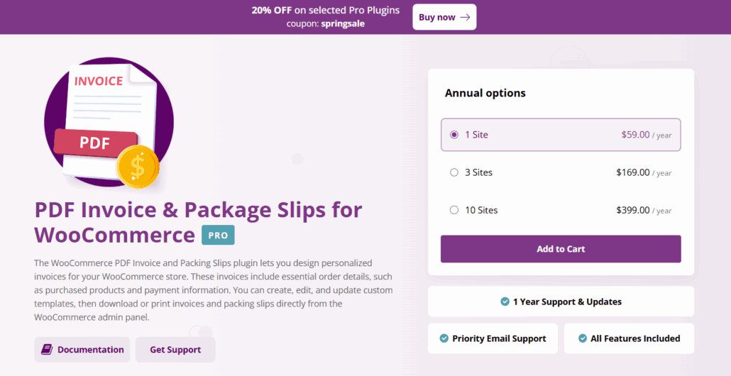 WooCommerce PDF Invoices Packing Slips